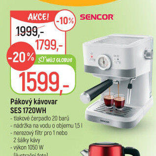 Kávovar Espresso Sencor SES 1720xx