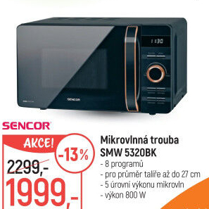 Mikrovlnná trouba Sencor SMW 5320BK
