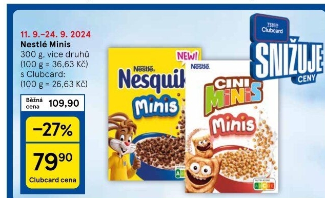 Cereálie Minis Nestlé
