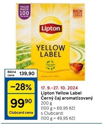 Černý čaj Yellow Label Lipton