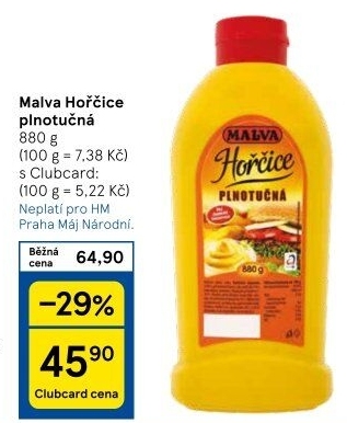 Hořčice plnotučná Malva