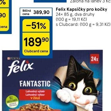 Kapsičky pro kočky Felix Purina