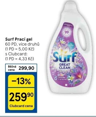 Prací gel Surf