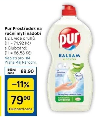 Prostředek na nádobí Pur
