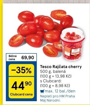 Rajčata cherry Tesco