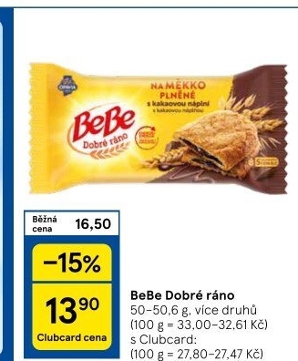 Sušenky BeBe Dobré ráno Opavia
