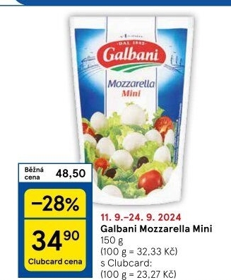 Sýr Mozzarella Galbani mini