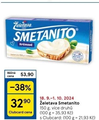 Sýr tavený Smetanito Želetava