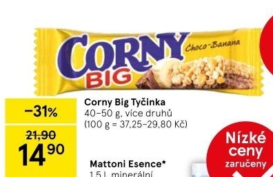 Tyčinka cereální BIG Corny