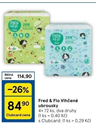 Vlhčené ubrousky Fred&amp