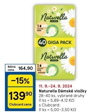 Vložky dámské Naturella