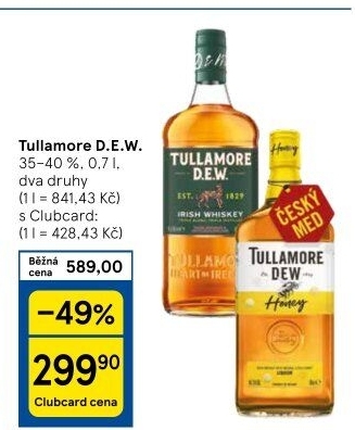 Whiskey irská Tullamore Dew