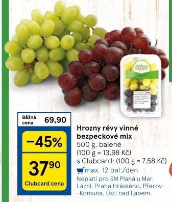 Hrozny mix bezsemenné The Grower'