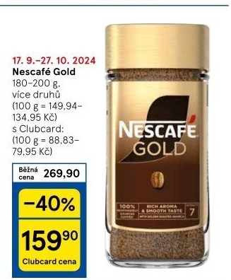 Instantní kávy Nescafé Gold