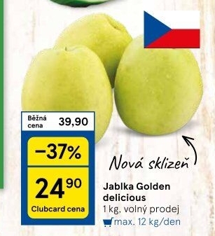 Jablka Golden Delicious