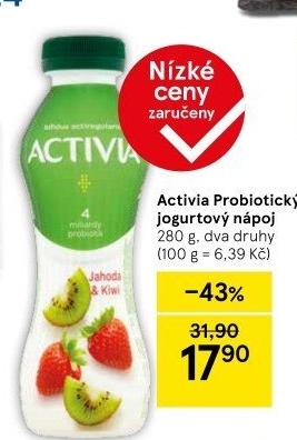 Jogurtový nápoj Activia Danone