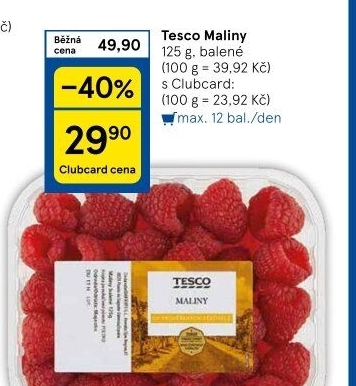 Maliny Tesco