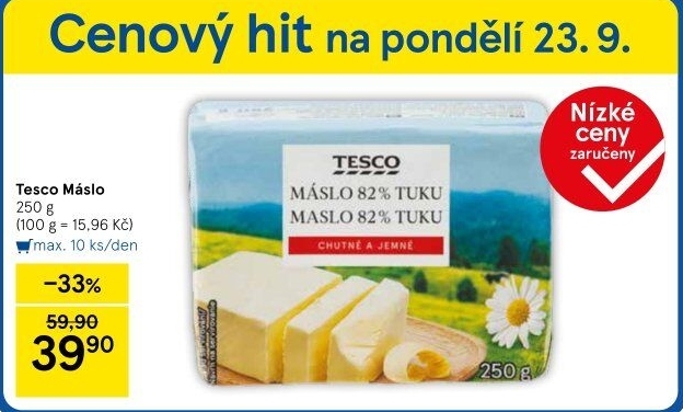 Máslo Tesco