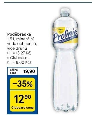 Ochucená voda Poděbradka