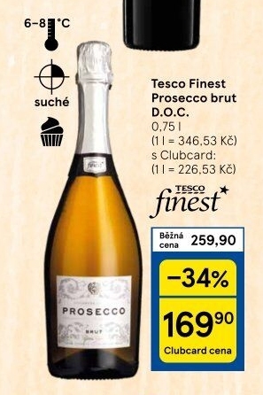 Prosecco brut DOC Tesco finest