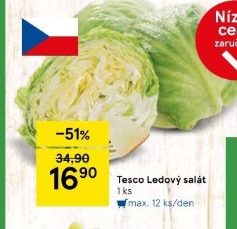Salát ledový Tesco
