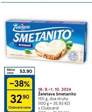 Sýr tavený Smetanito Želetava
