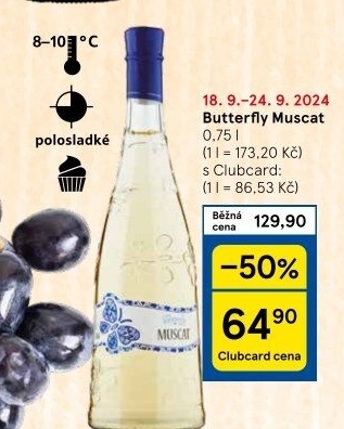 Víno Muscat Butterfly Albastrele Wines S.R.L.