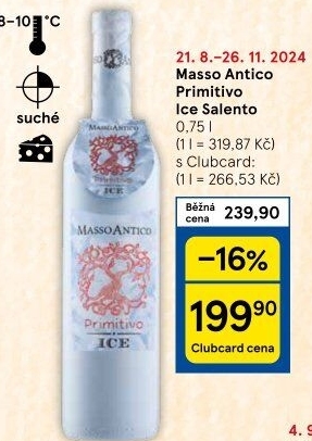 Víno Primitivo Ice Salento Masso Antico