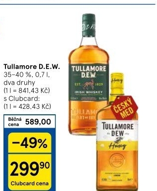 Whiskey irská Tullamore Dew