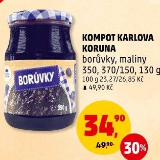 Kompot borůvky Karlova Koruna