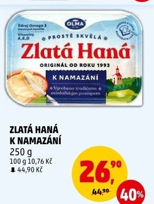 Margarín k namazání Zlatá Haná Olma