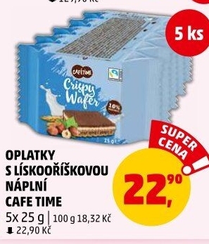Oplatky s náplní Café time