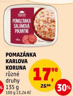 Pomazánky Karlova Koruna