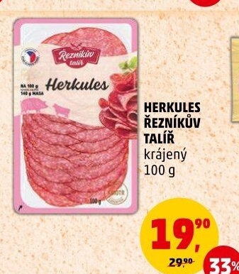 Salám Herkules Řezníkův talíř