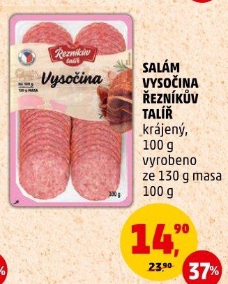 Salám Vysočina Řezníkův talíř