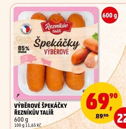 Špekáčky výběrové Řezníkův talíř