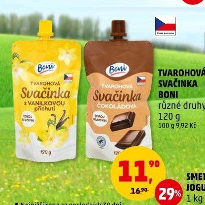 Tvarohová kapsička Svačinka Boni