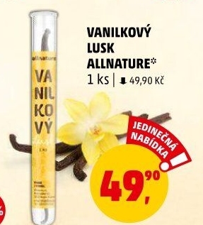 Vanilkový lusk Allnature