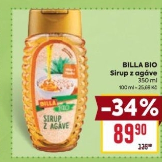 Agávový sirup Naše Bio Billa