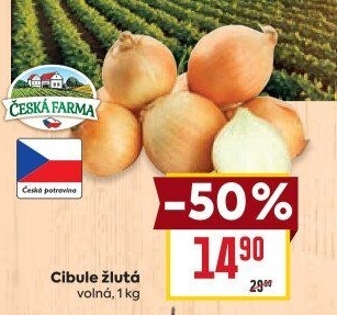 Cibule žlutá Česká Farma