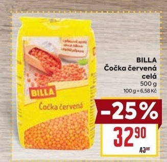 Čočka červená Billa