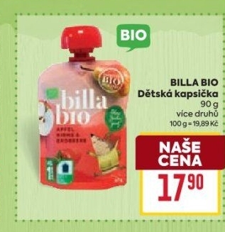 Kapsička ovocná Bio Billa