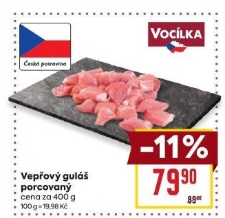 Maso na guláš vepřové Vocílka