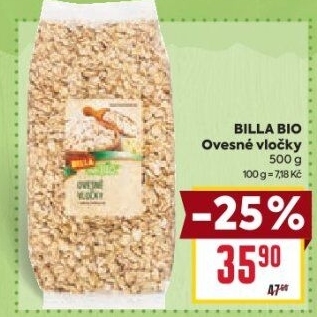 Ovesné vločky Naše Bio Billa