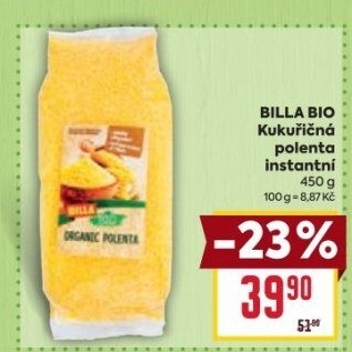 Polenta kukuřičná bio Billa