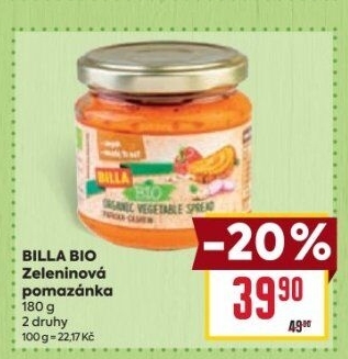 Pomazánka veganská Bio Billa