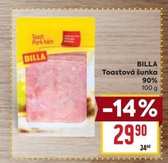 Šunka toastová Billa