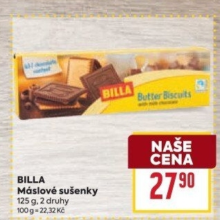 Sušenky máslové Billa