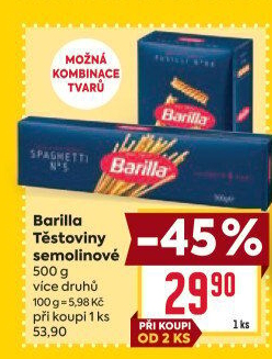 Těstoviny semolinové Barilla