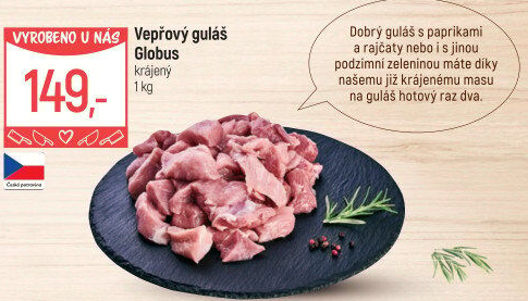 Maso na guláš vepřové Globus